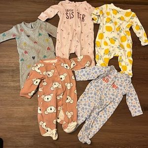 Set of 5 onesies size 3M